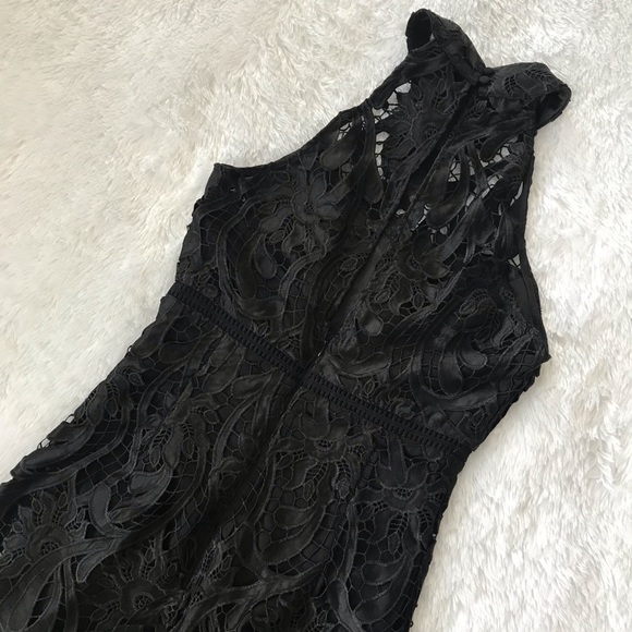 [bardot] nwot isa lace halter dress in black - Picture 8 of 8